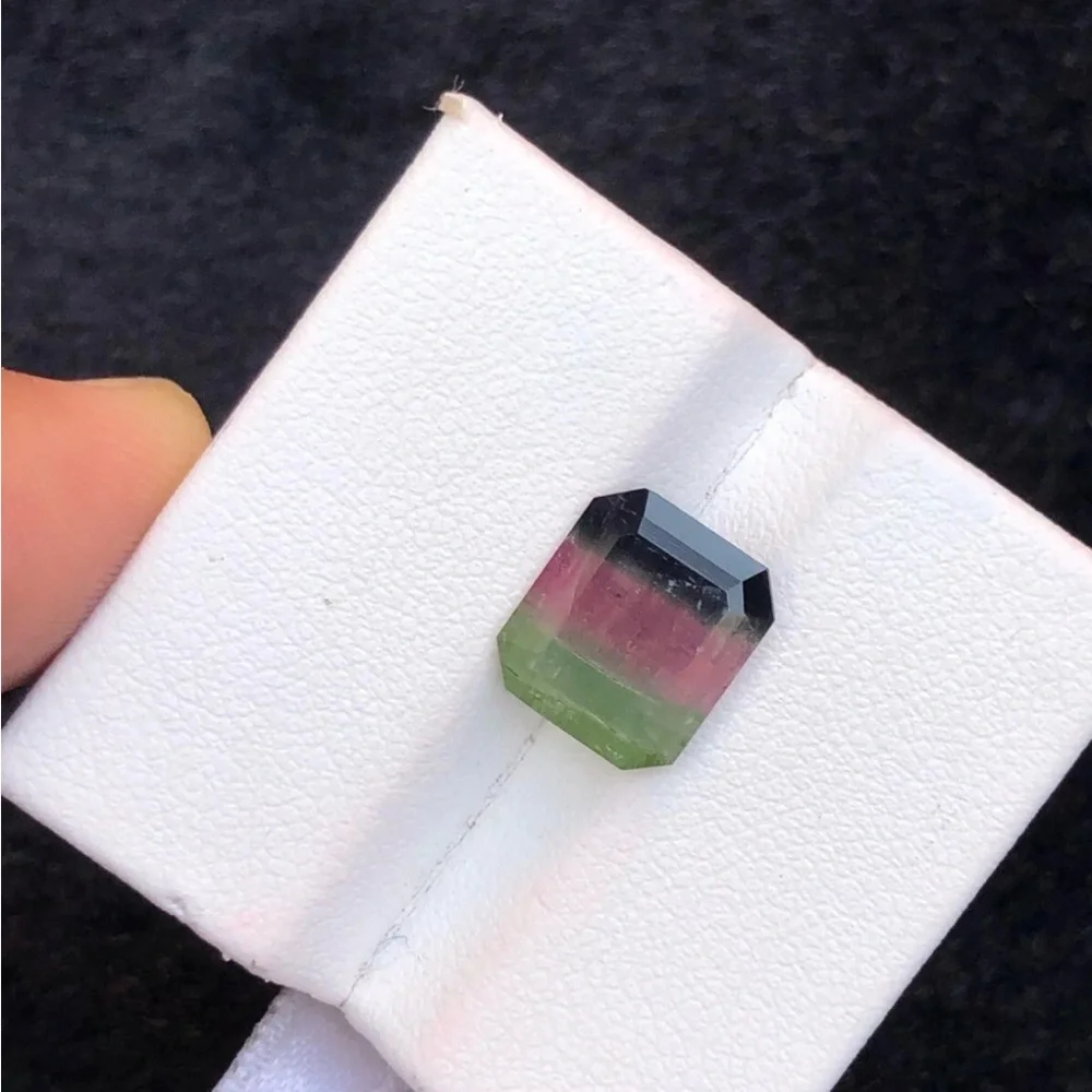 3.10ct genuine  Tri color watermelon tourmaline  loose in gem jar$1002 - Picture 6 of 8